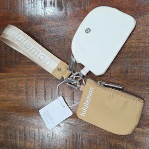 Lululemon Cream and Tan Keychain Set NWT
